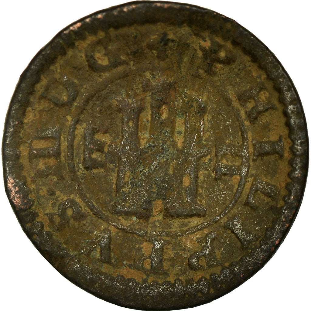Münze, Spanien, Philip III, 2 Maravedis, 1607, Segovia, S+, Bronze, KM:3.7