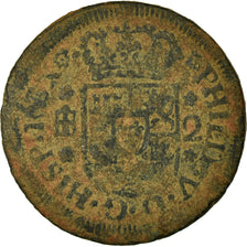 Coin, Spain, Philip V, 2 Maravedis, 1745, Segovia, VF(30-35), Copper, KM:366