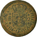 Coin, Spain, Philip V, 2 Maravedis, 1745, Segovia, VF(30-35), Copper, KM:366