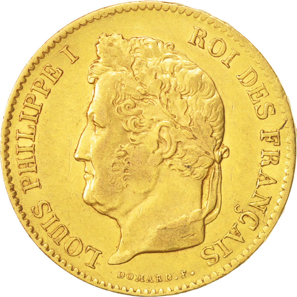 France, Louis-Philippe, 40 Francs, 1833, Paris, Gold, KM:747.1, Gadoury:1106
