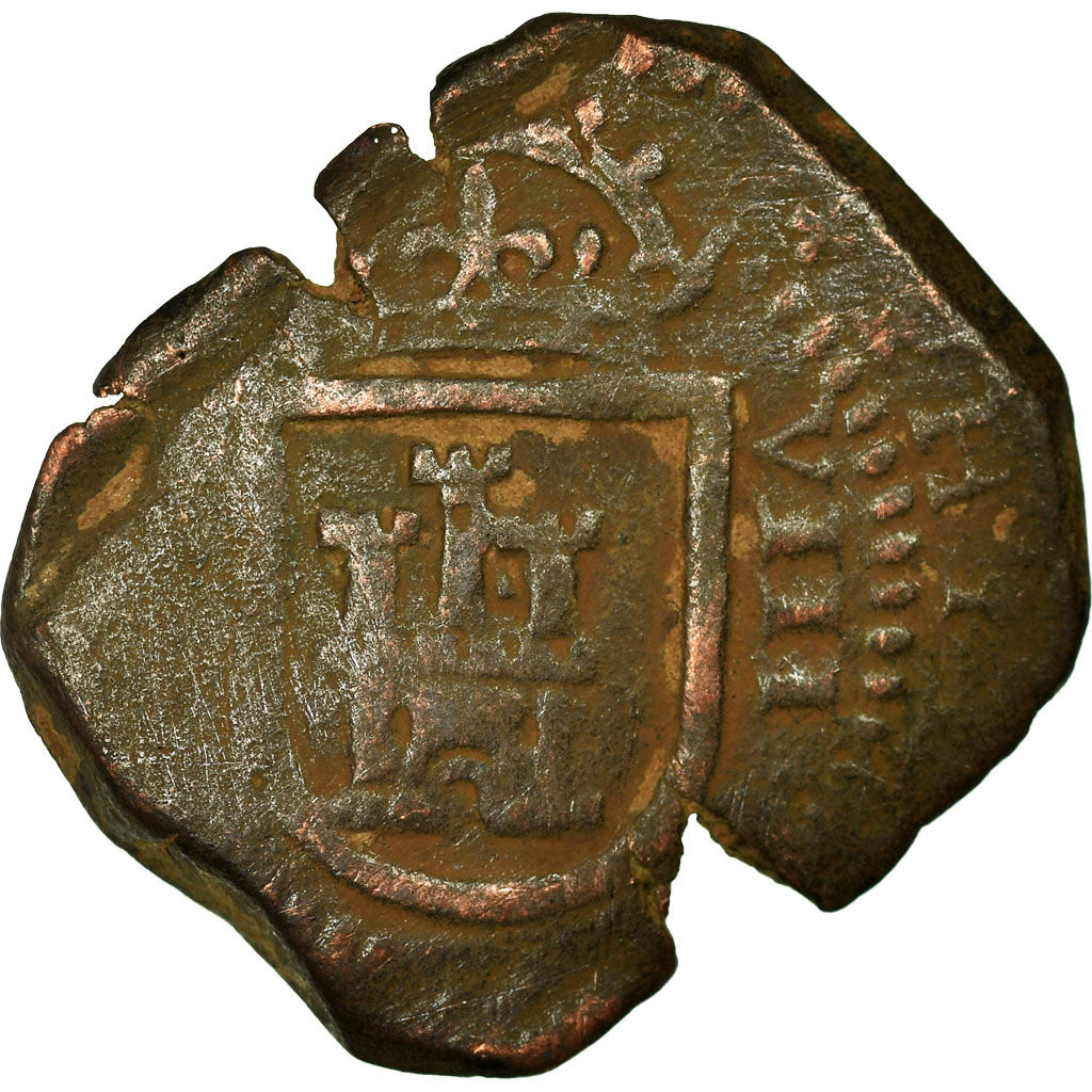 Coin, Spain, Philip IV, 8 Maravedis, Segovia, VF(30-35), Copper