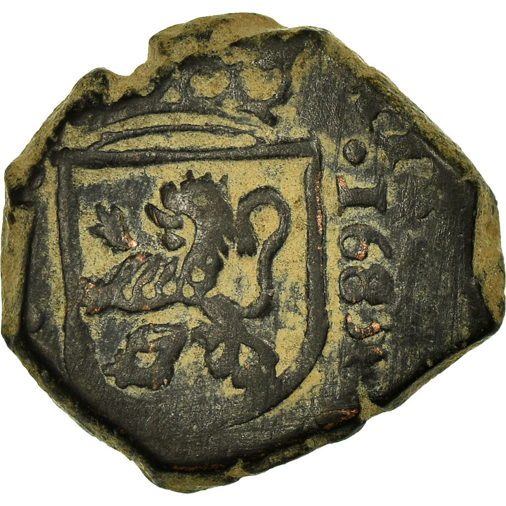 Coin, Spain, Charles II, 2 Maravedis, 1684, Segovia, VF(30-35), Bronze, KM:5.7