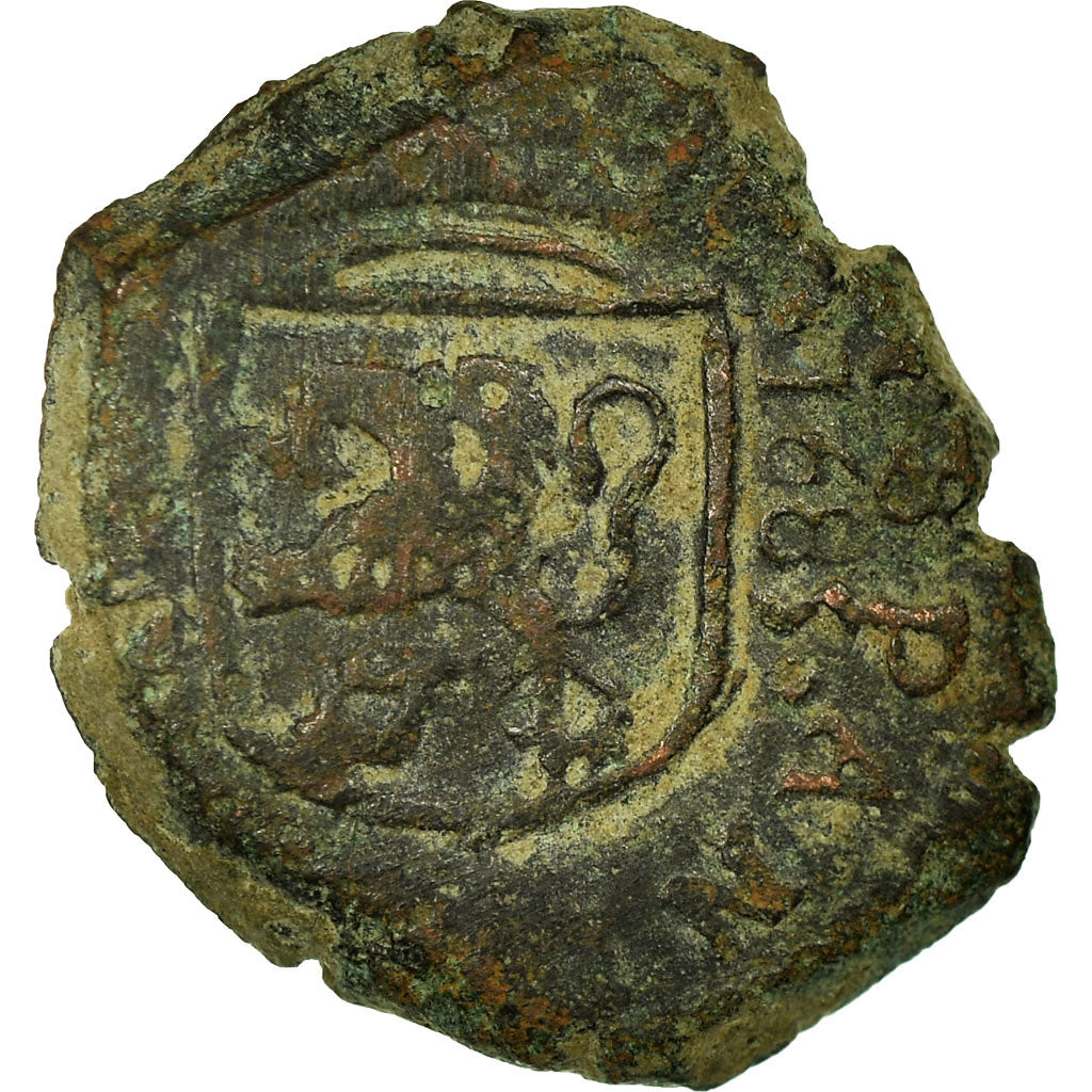 Coin, Spain, Charles II, 2 Maravedis, 1685, VF(30-35), Bronze, KM:5.7