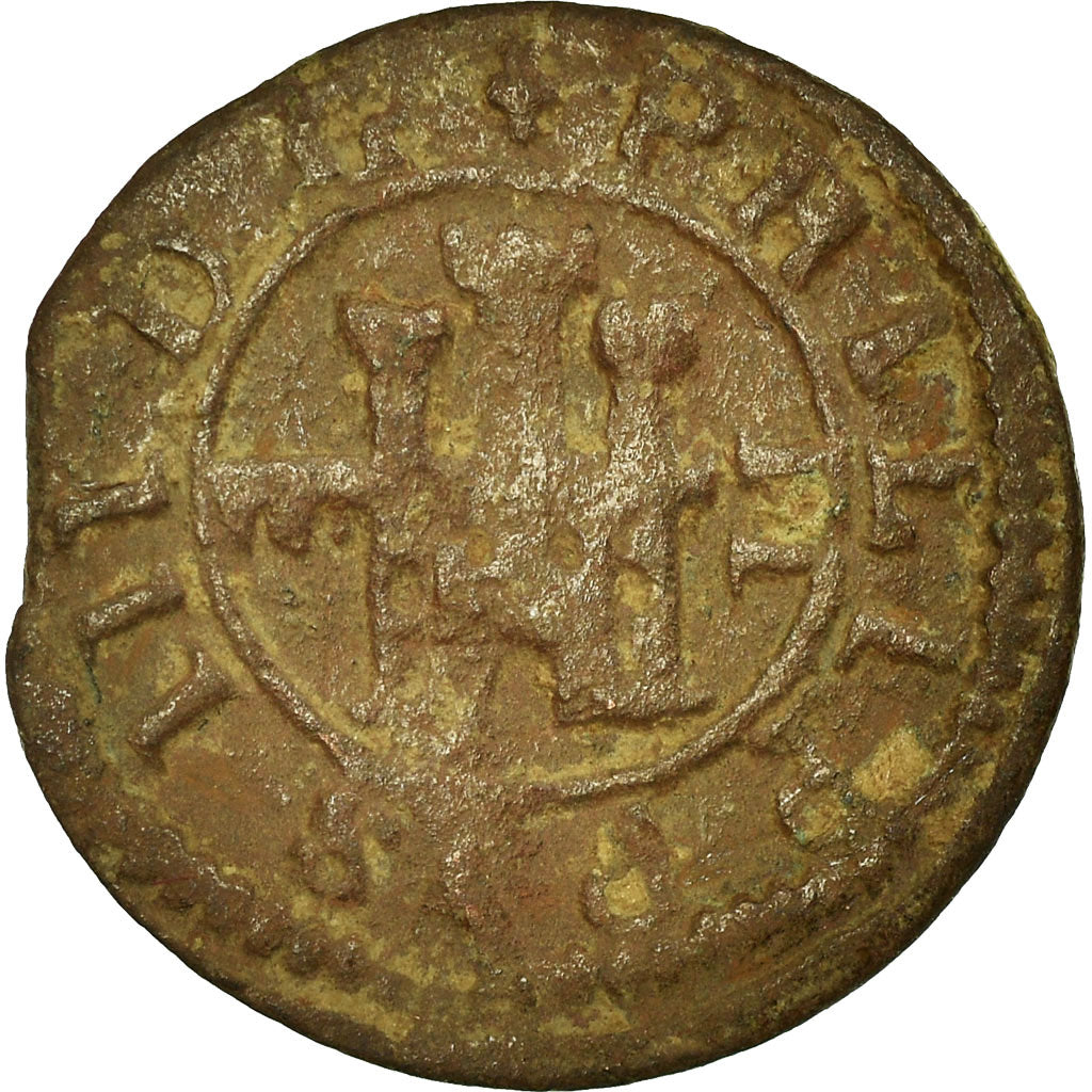 Münze, Spanien, Philip III, 2 Maravedis, 1605, Segovia, S+, Bronze, KM:3.7