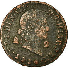 Coin, Spain, Ferdinand VII, 2 Maravedis, 1824, Segovia, VF(20-25), Copper