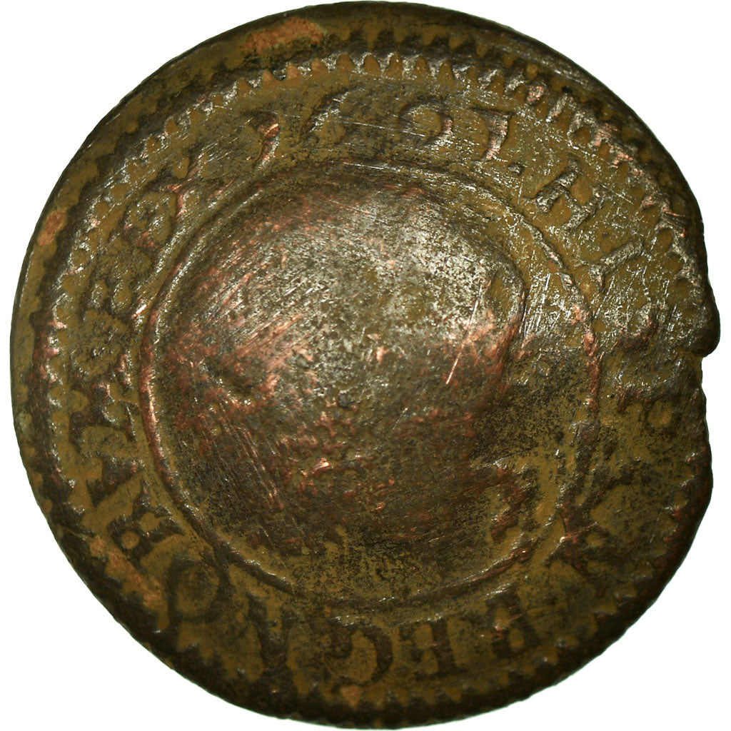 Coin, Spain, Philip III, 2 Maravedis, 1607, Cuenca, VF(20-25), Bronze, KM:3.4
