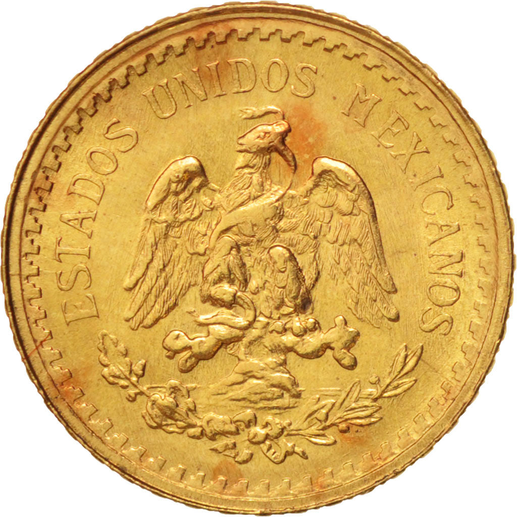 Coin, Mexico, 2-1/2 Pesos, 1945, Mexico City, MS(63), Gold, KM:463