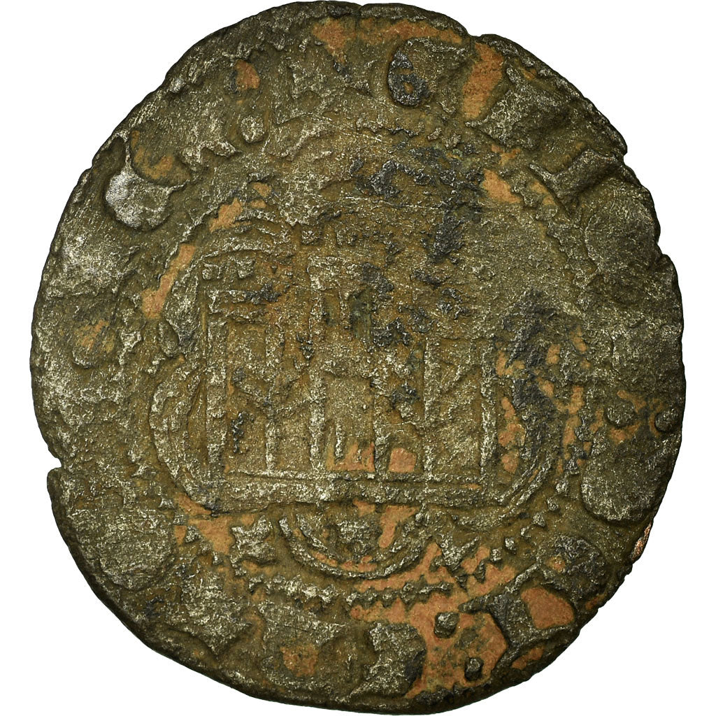 Coin, Spain, Castille and Leon, Enrique III, Blanca, Cuenca, VF(20-25), Billon