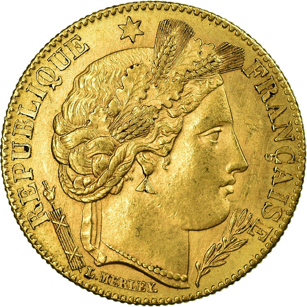 Moeda, França, Cérès, 10 Francs, 1899, Paris, AU(50-53), Dourado, KM:830