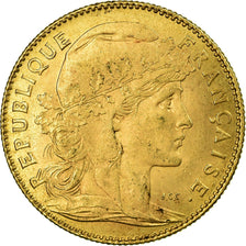 Moneda, Francia, Marianne, 10 Francs, 1901, Paris, MBC, Oro, KM:846