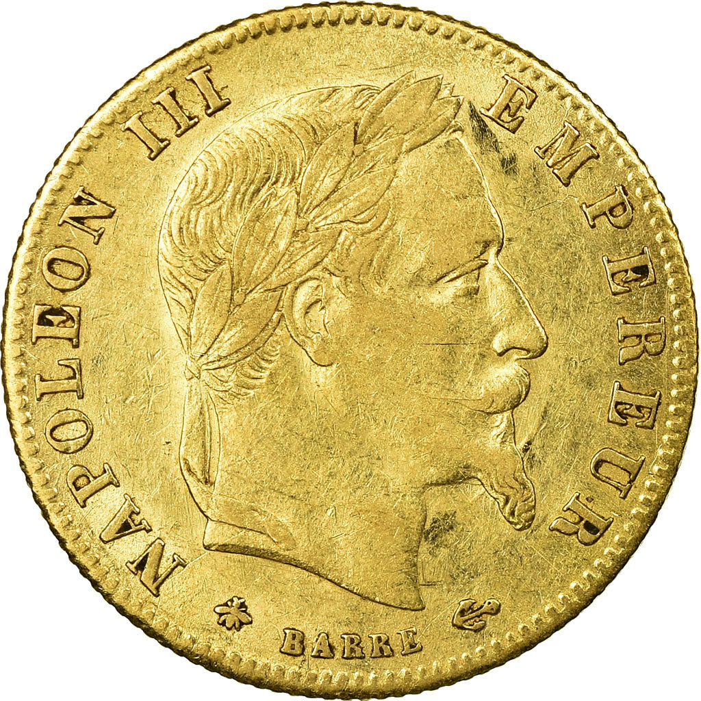 Coin, France, Napoleon III, 5 Francs, 1867, Paris, EF(40-45), Gold