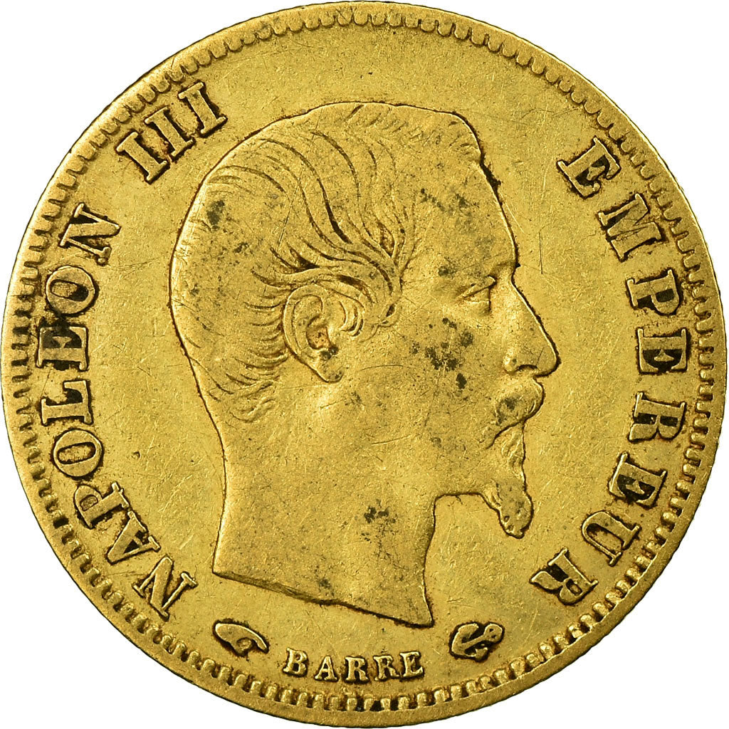 Moneta, Francia, Napoleon III, Napoléon III, 5 Francs, 1856, Paris, MB+, Oro