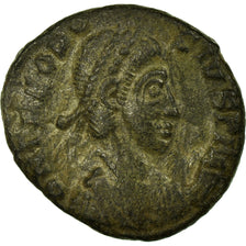 Coin, Theodosius I, Nummus, 387-388, Thessalonica, EF(40-45), Copper, RIC:63b