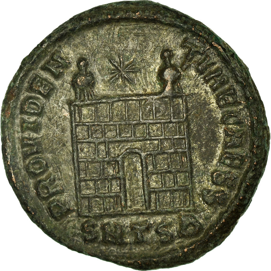 Coin, Constantius II, Follis, 327, Thessalonica, EF(40-45), Copper, RIC:158