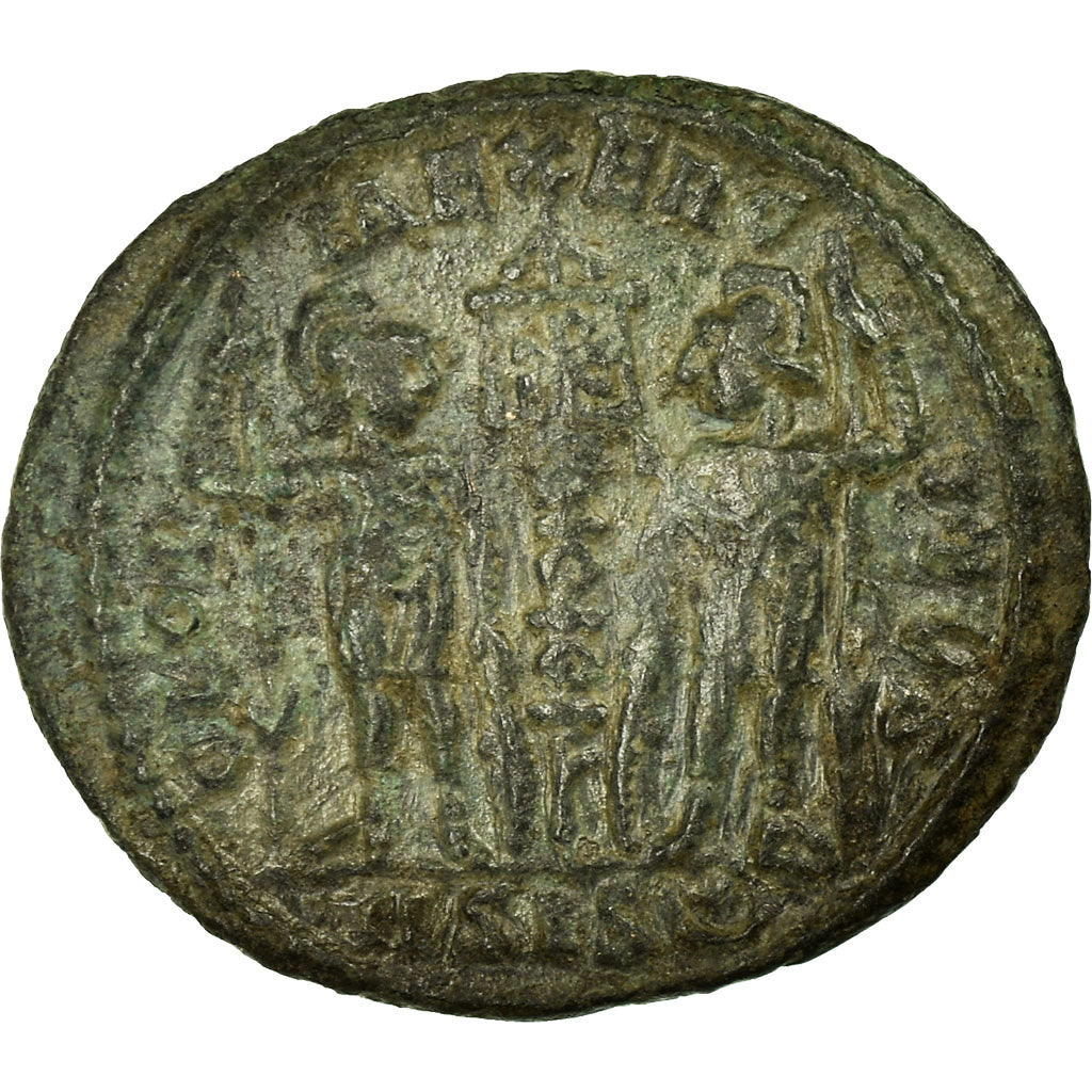 Monnaie, Constance II, Follis, 337-341, Siscia, TTB+, Cuivre, RIC:75 var.