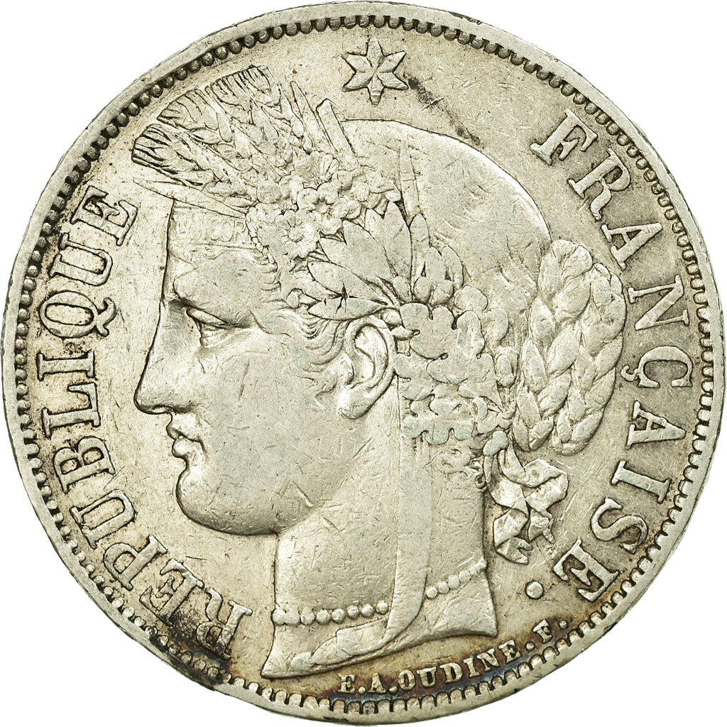 Münze, Frankreich, Cérès, 5 Francs, 1870, Paris, S+, Silber, KM:819