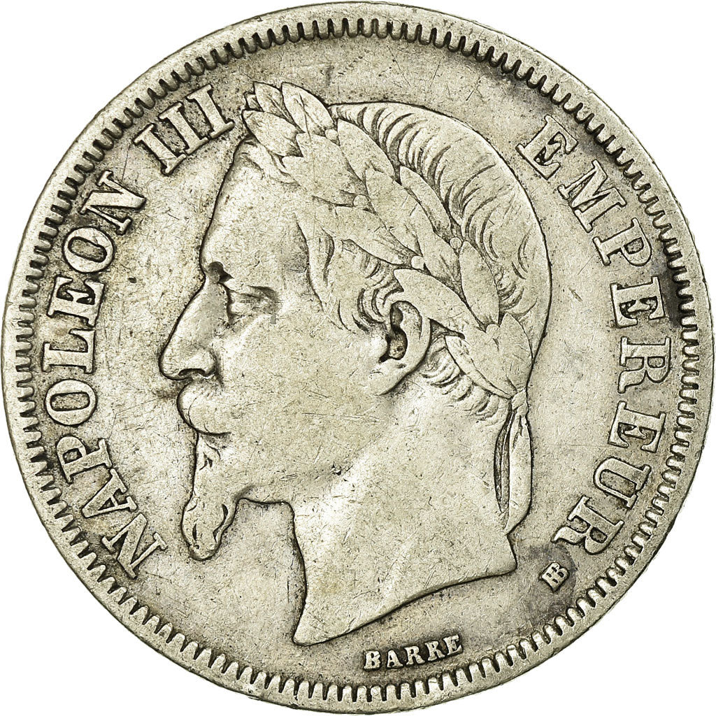 Coin, France, Napoleon III, 2 Francs, 1866, Strasbourg, VF(30-35), Silver