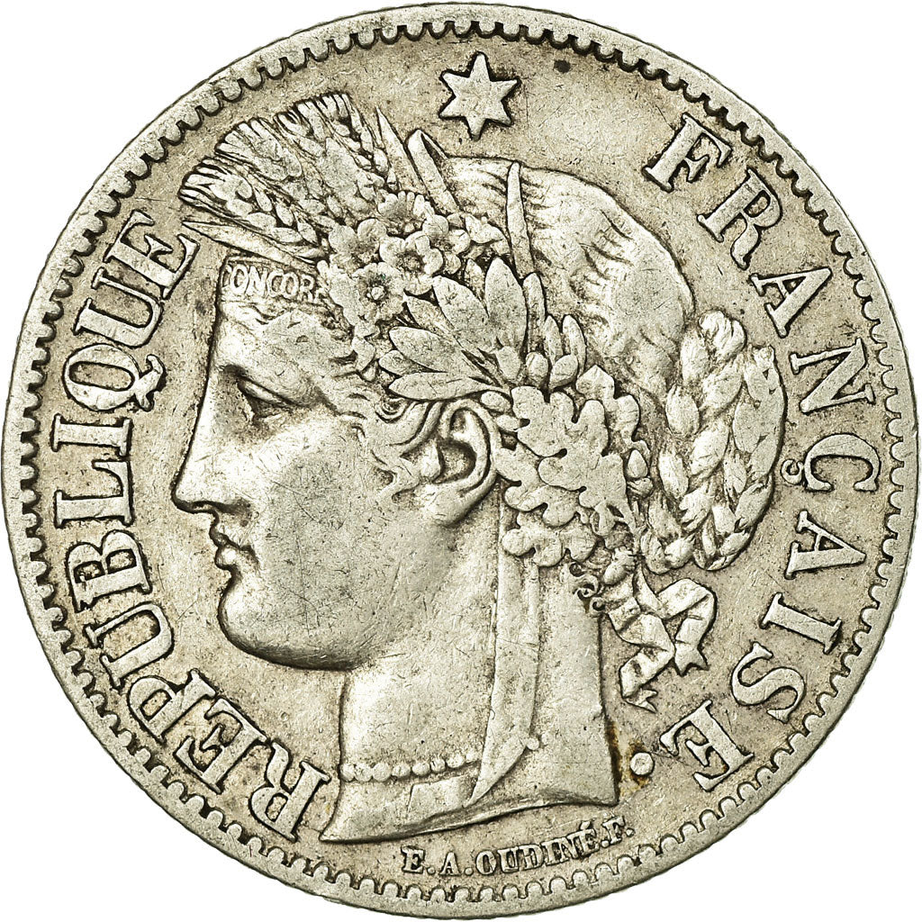 Coin, France, Cérès, 2 Francs, 1887, Paris, EF(40-45), Silver, KM:817.1