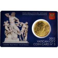 VATICAN CITY, 50 Euro Cent, 2012, Brass, Coin Card, KM:387