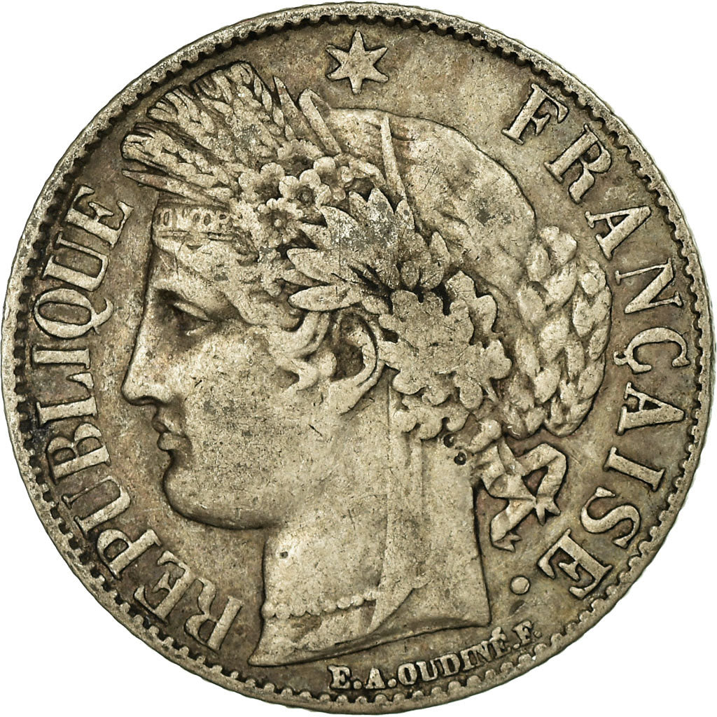 Coin, France, Cérès, Franc, 1888, Paris, VF(30-35), Silver, KM:822.1