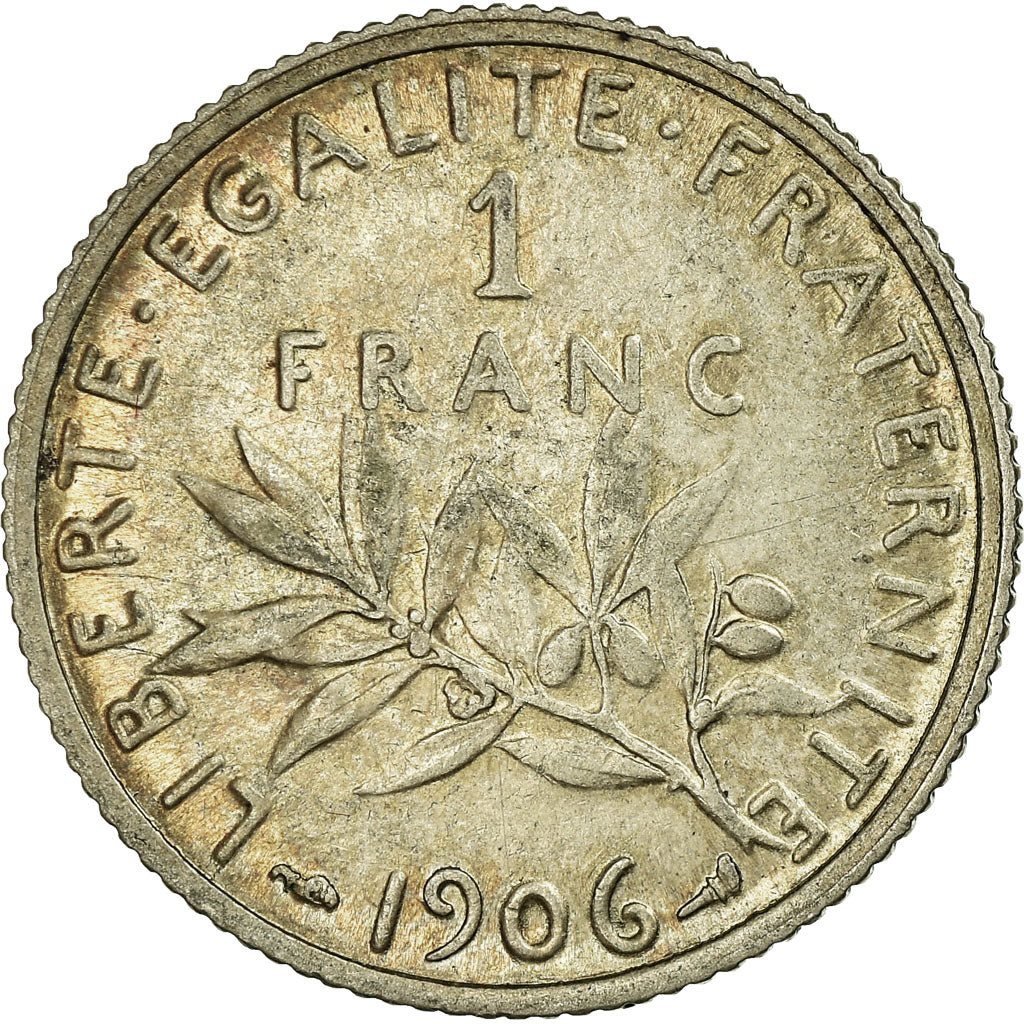 Monnaie, France, Semeuse, Franc, 1906, Paris, TTB, Argent, Gadoury:467, KM:844.1