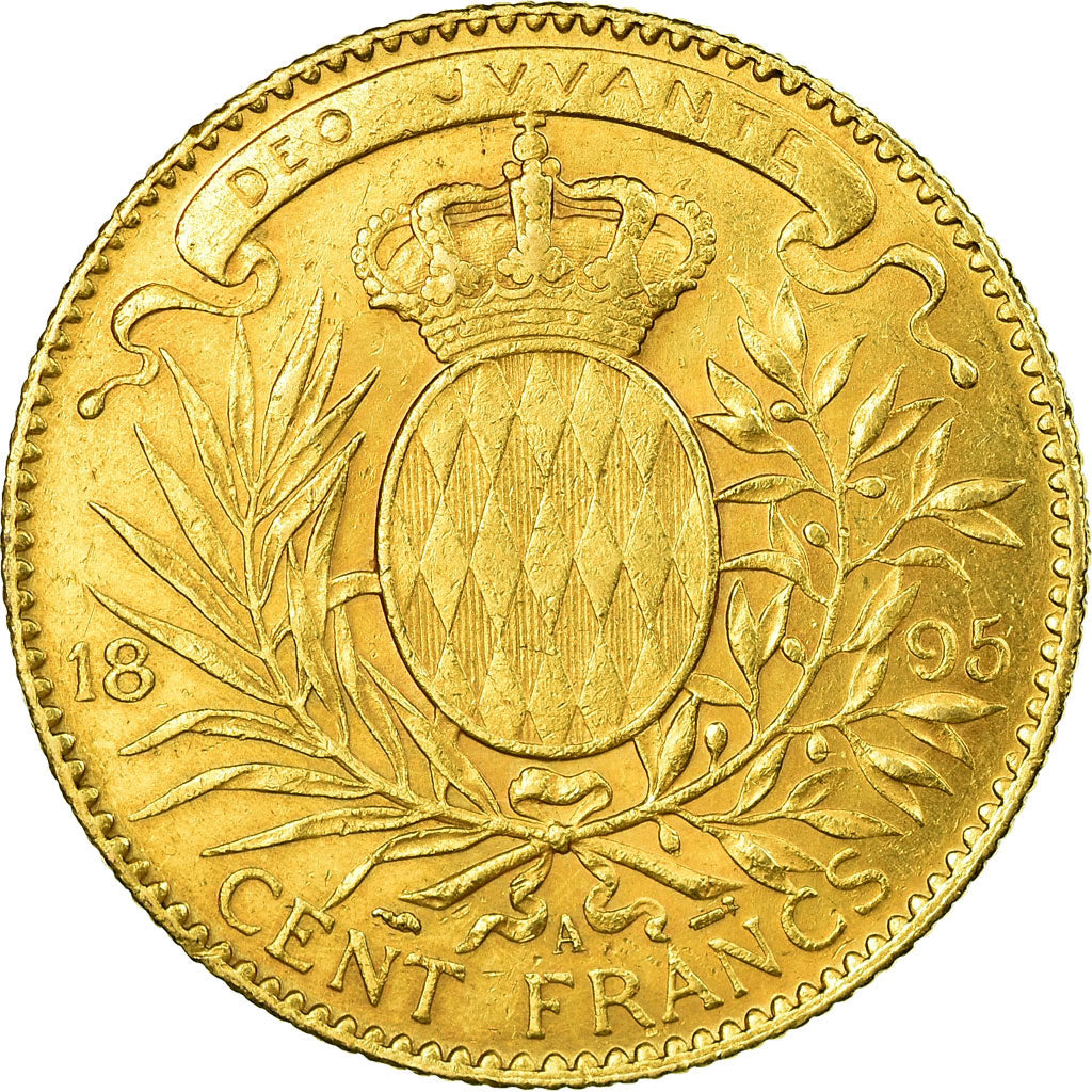 Coin, Monaco, Albert I, 100 Francs, Cent, 1895, Paris, EF(40-45), Gold, KM:105