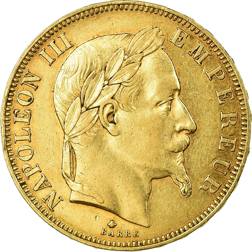 Moeda, França, Napoleon III, 50 Francs, 1862, Paris, EF(40-45), Dourado
