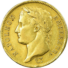 Munten, Frankrijk, Napoléon I, 40 Francs, 1810, Lille, ZF, Goud, KM:696.6