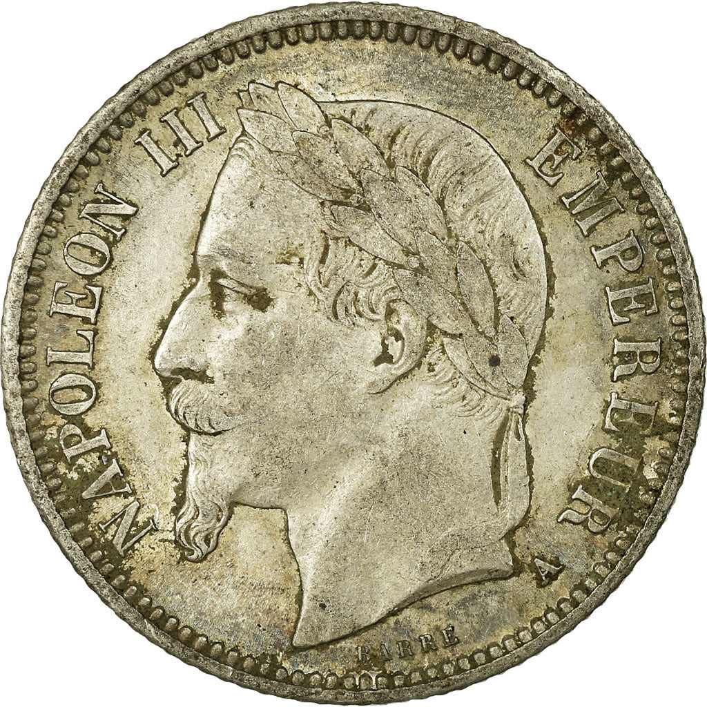 Monnaie, France, Napoleon III, Napoléon III, Franc, 1868, Paris, TTB, Argent