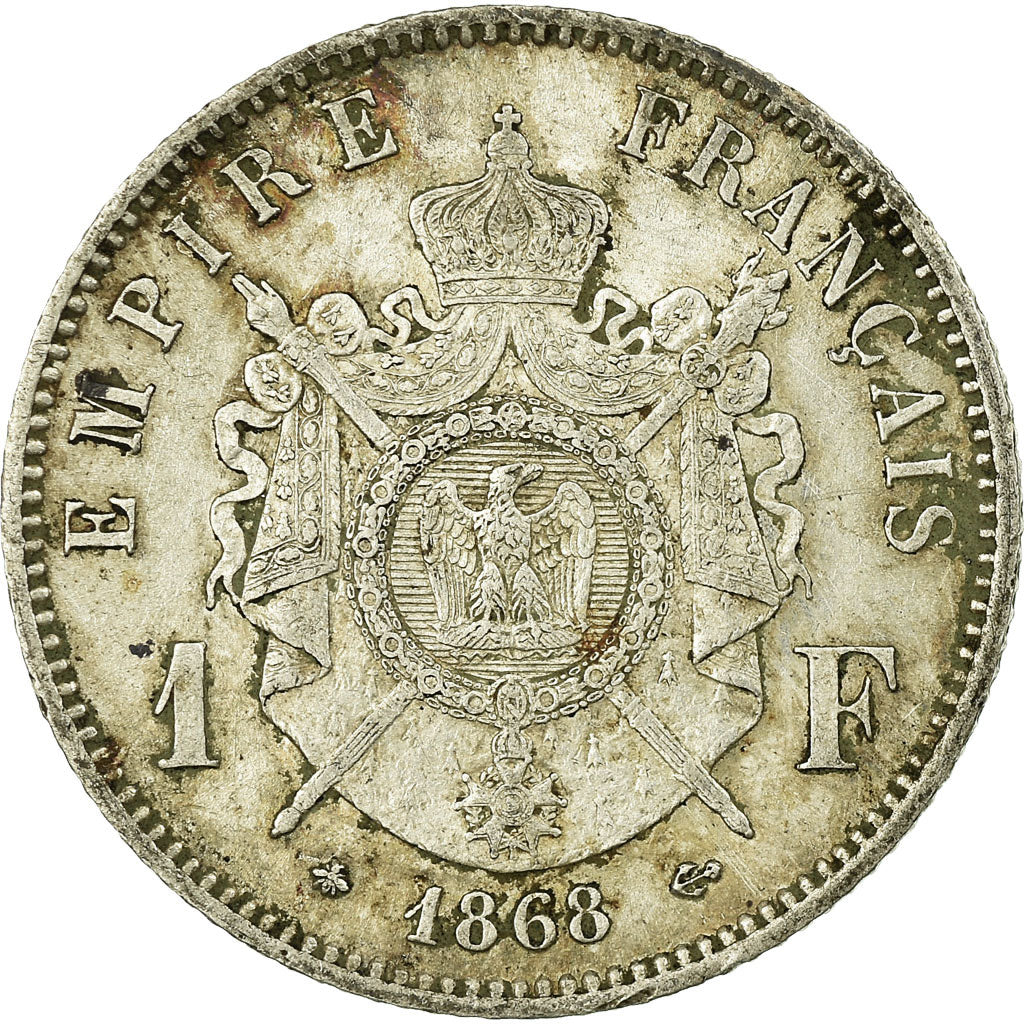 Monnaie, France, Napoleon III, Napoléon III, Franc, 1868, Paris, TTB, Argent