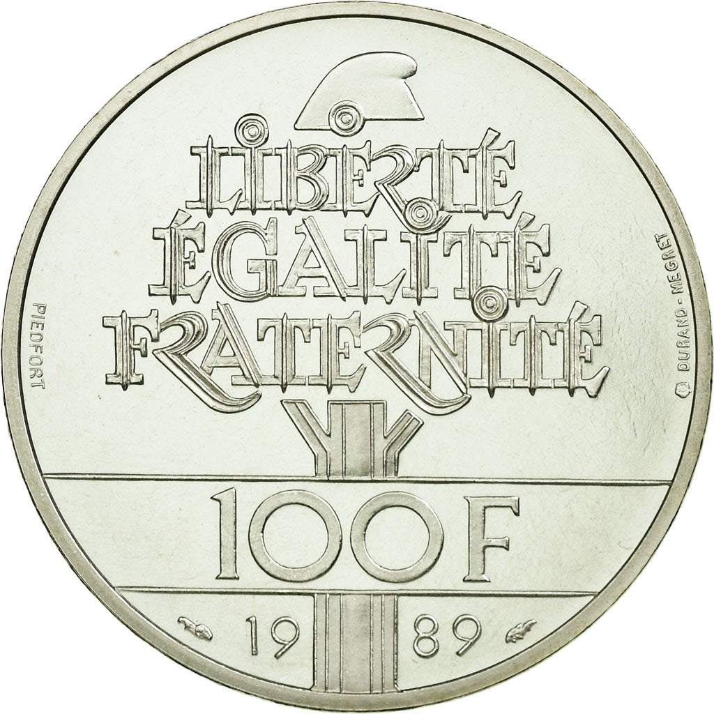 Coin, France, 100 Francs, 1989, Paris, Piéfort, MS(65-70), Silver, KM:P1008