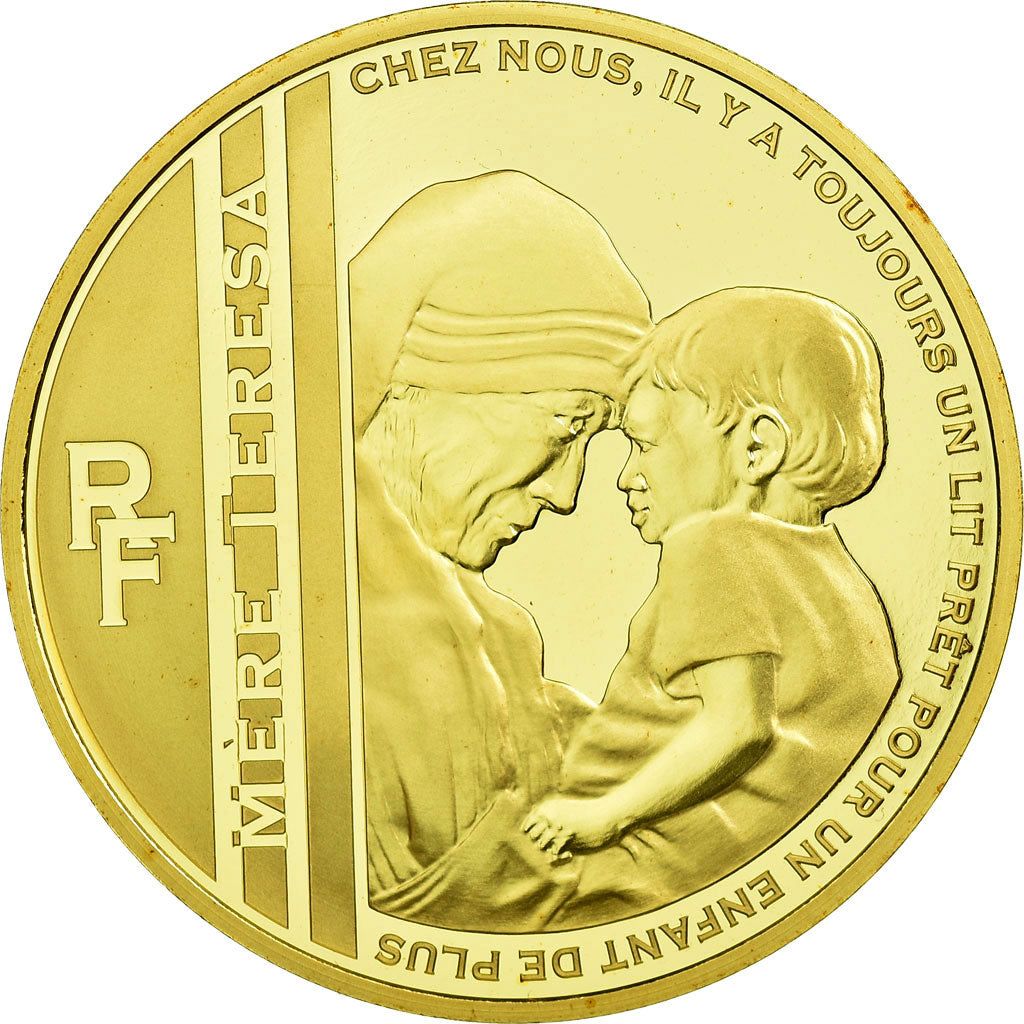 Frankreich, 200 Euro, Mère Teresa et Jean-Paul II, 2010, STGL, Gold, KM:1693