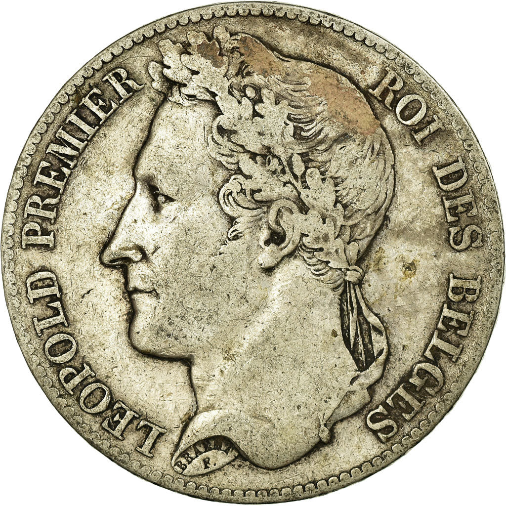 Moneta, Belgio, Leopold I, 5 Francs, 5 Frank, 1849, MB+, Argento, KM:3.2