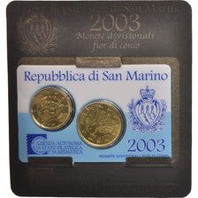 San Marino, Coin card 20 & 50 Euro Cents, 2003