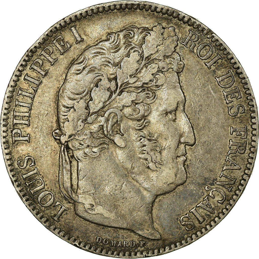 Coin, France, Louis-Philippe, 5 Francs, 1841, Rouen, EF(40-45), Silver