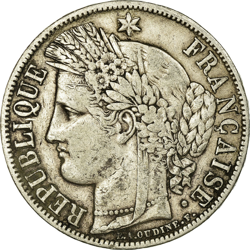 Coin, France, Cérès, 5 Francs, 1851, Paris, VF(30-35), Silver, KM:761.1