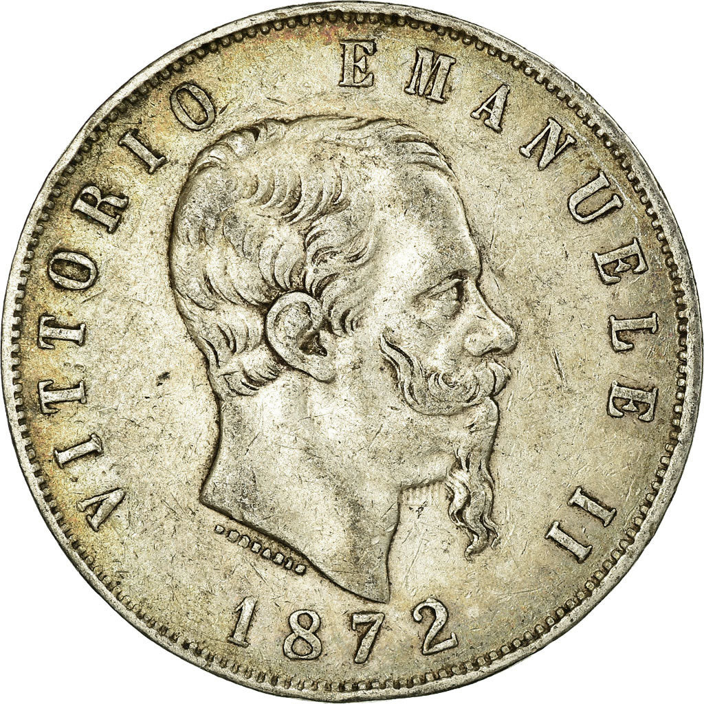 Monnaie, Italie, Vittorio Emanuele II, 5 Lire, 1872, Milan, TTB, Argent, KM:8.3