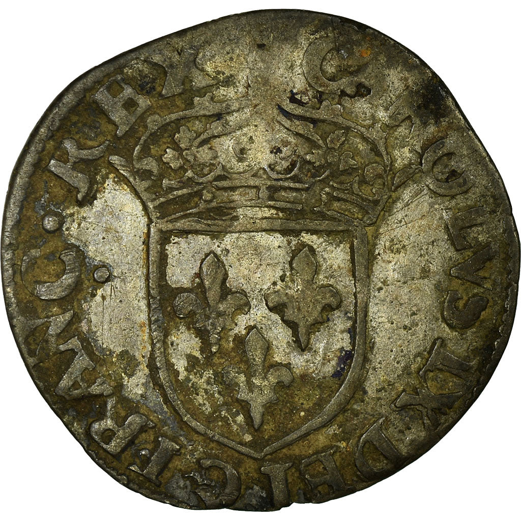 Monnaie, France, Charles IX, Sol Parisis, 1567, Paris, TB+, Argent, Sombart:4460