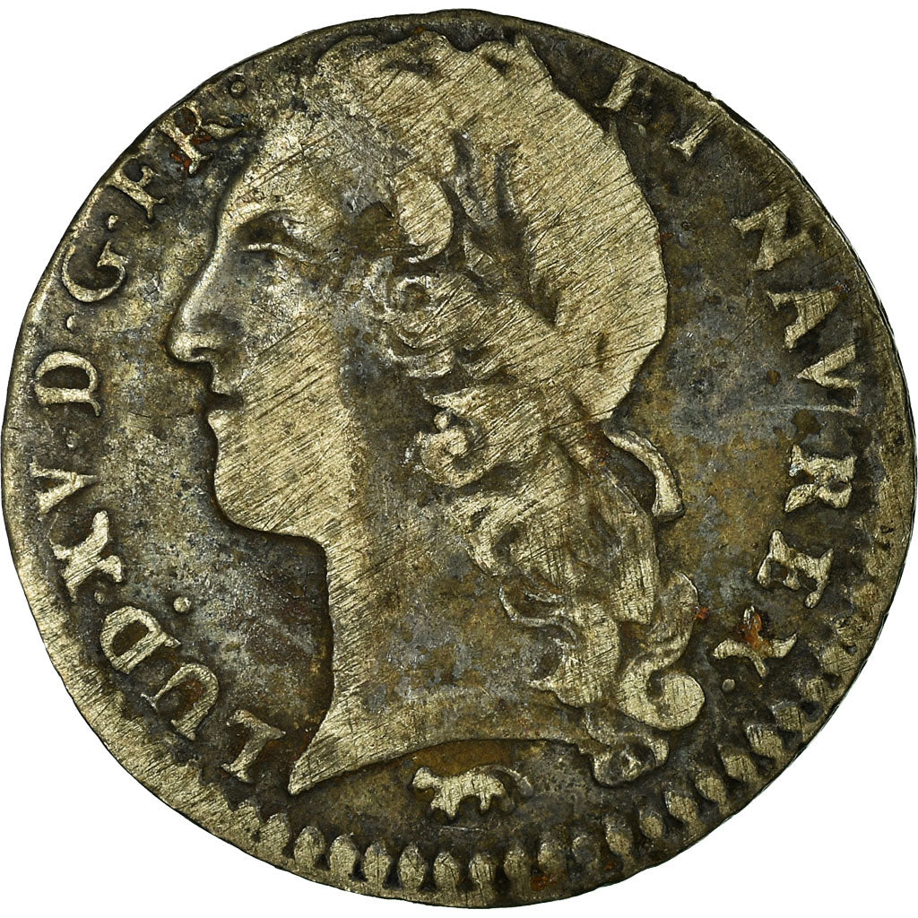 Moneta, Francia, Louis XV, 1/10 Écu au bandeau, 12 Sols, 1/10 ECU, 1756, Paris