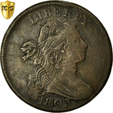 Moneta, Stati Uniti, Draped Bust Cent, Cent, 1803, U.S. Mint, Small Date, PCGS