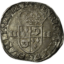 Moneta, Francia, Dauphiné, Henri IV, 1/4 Ecu, 1603, Grenoble, BB+, Argento