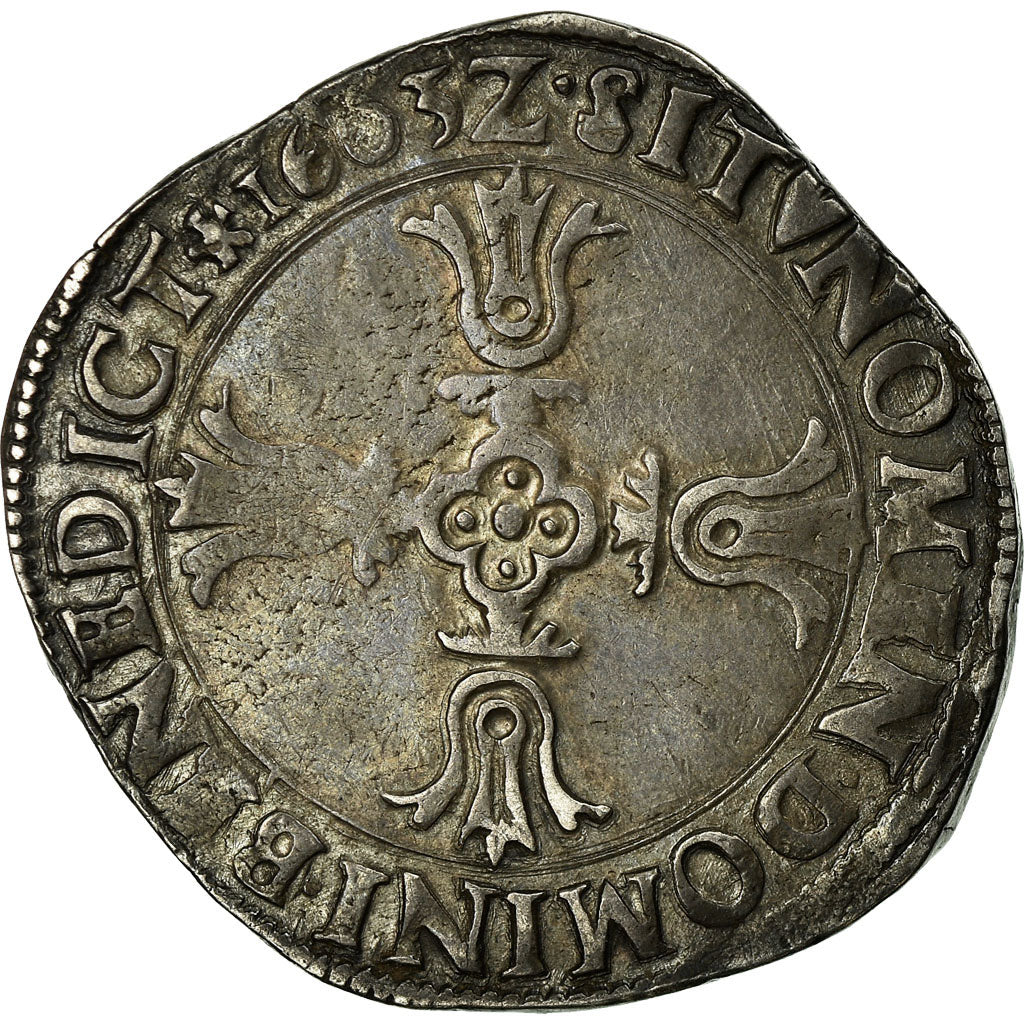 Moneta, Francia, Dauphiné, Henri IV, 1/4 Ecu, 1603, Grenoble, BB+, Argento