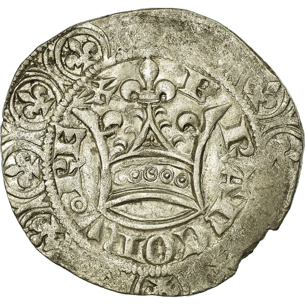 Moneda, Francia, Jean II le Bon, Gros blanc à la couronne, 1357, MBC, Vellón