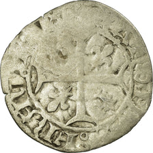 Monnaie, France, Dauphiné, Charles VII, Denier ou Petit Blanc, Romans, TB+