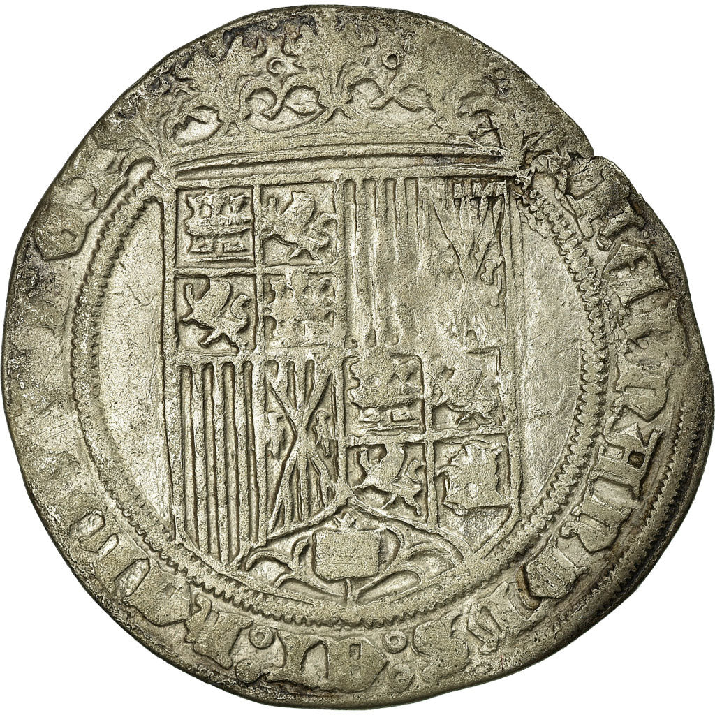 Moneta, Spagna, Castille and Leon, Ferdinand & Isabella, Real, Burgos, BB