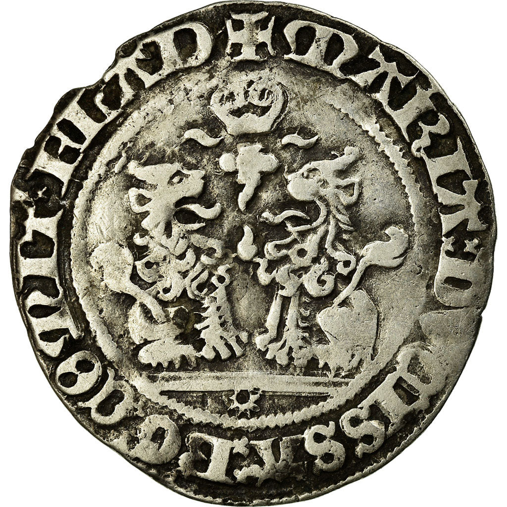 Coin, France, Flanders, Marie de Bourgogne, Double Briquet, 1477, Bruges