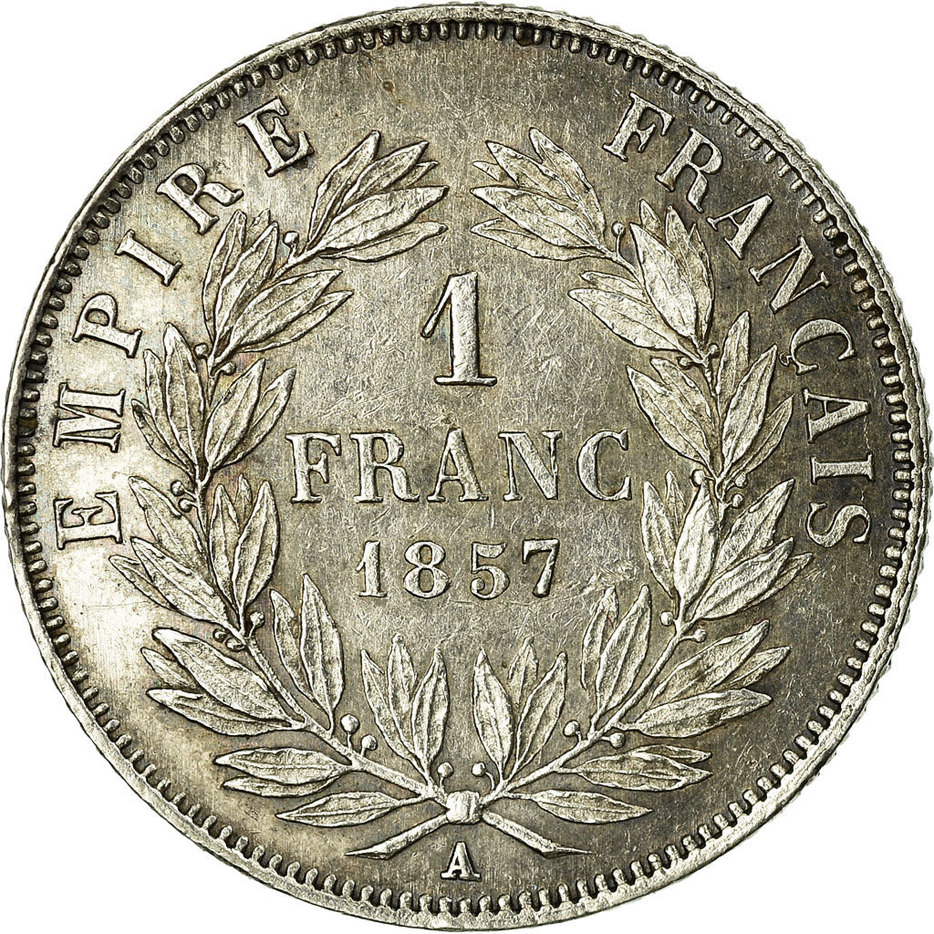 Monnaie, France, Napoleon III, Napoléon III, Franc, 1857, Paris, TTB+, Argent