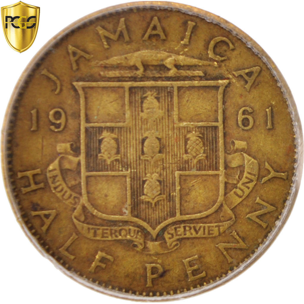 Jamaica, 1/2 Penny, 1961, PCGS WTC Ground Zero, KM:36