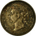 Moneta, Hong Kong, Victoria, 5 Cents, 1890, Heaton, AU(55-58), Srebro, KM:5