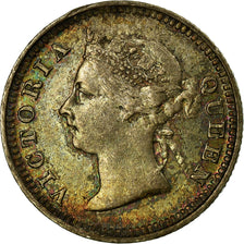 Coin, Hong Kong, Victoria, 5 Cents, 1889, AU(50-53), Silver, KM:5